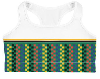 South Africa Flag Inspired                     Sports Bra and Shorts Outfits