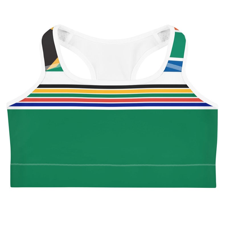 The designs for our South Africa flag inspired sports bra and shorts sets come in amazing patterns and trendy designs which make for really cute volleyball outfits.