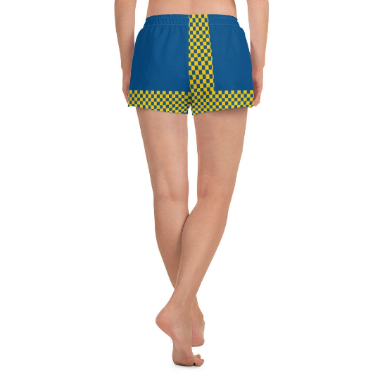 Mix and match these cute sports bra and shorts set combos with yellow and blue designs inspired by the flag of Sweden