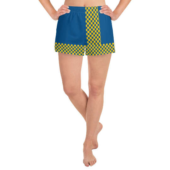The designs for our Sweden flag inspired sports bra and shorts sets come in amazing patterns and trendy designs which make for really cute volleyball outfits.
