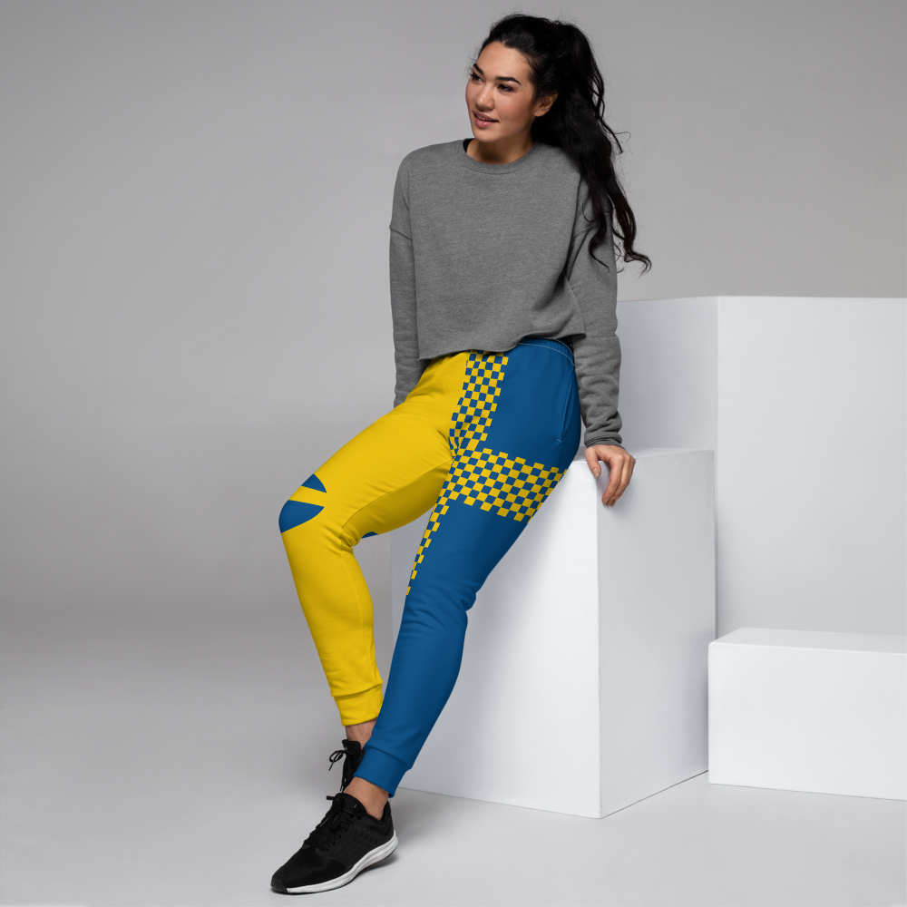 Jogger Pants For Girls Inspired by the flag of Sweden