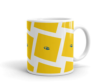 Gifts for volleyball players - Mugs inspired by the Swedish flag by Volleybragswag. Click to shop now!