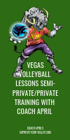 Vegas Volleyball Lessons Semi-Private/Private Training with Coach April