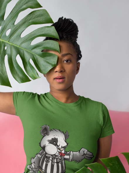 Cool Gifts For Volleyball Players By Volleybragswag Feature Volleyball Animal T Shirt Designs Starring Panda "Mo." Nium the Giant Panda - Referee
