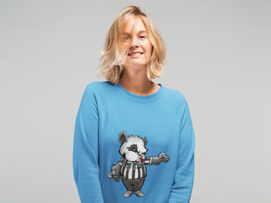 Panda "Mo" Nium the Referee Volleybragswag Volleyball Sweatshirt designs are now available on Amazon Prime, and ETSY shop.