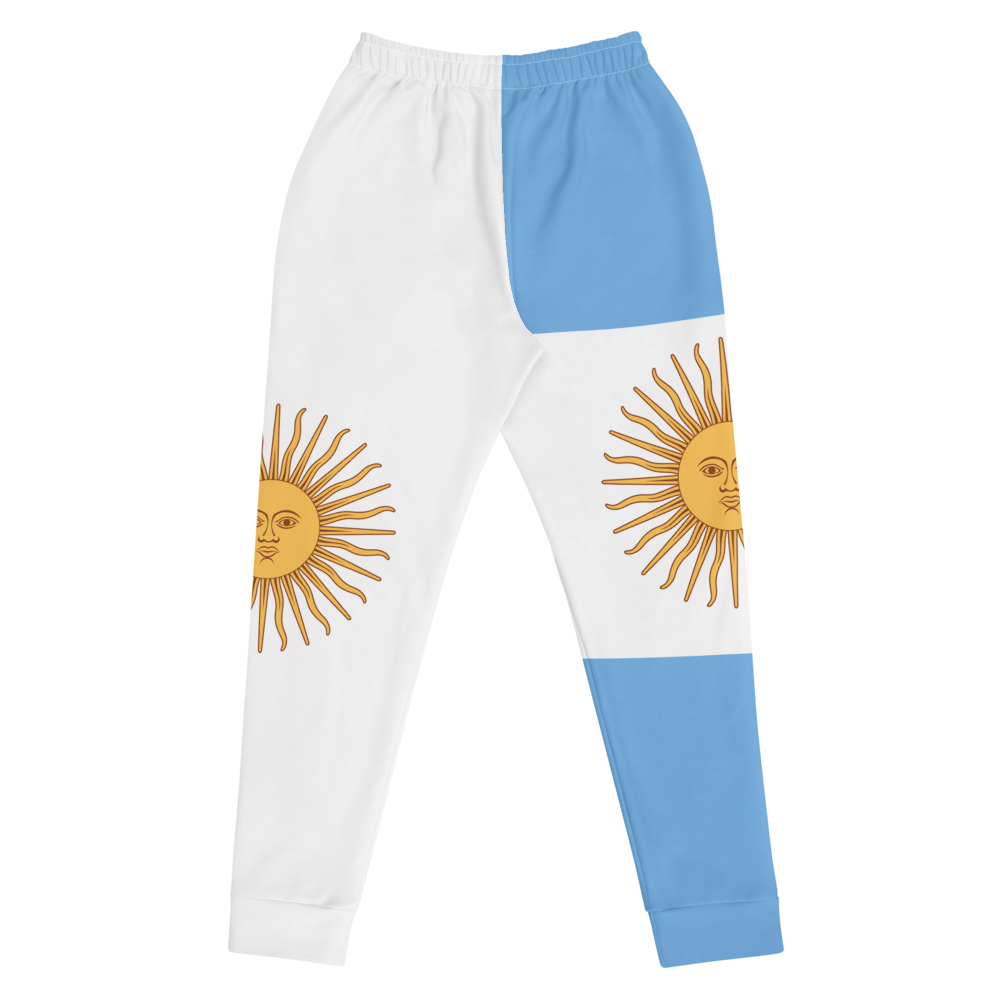 White Jogger Pants inspired by the national flag of Argentina by Volleybragswag