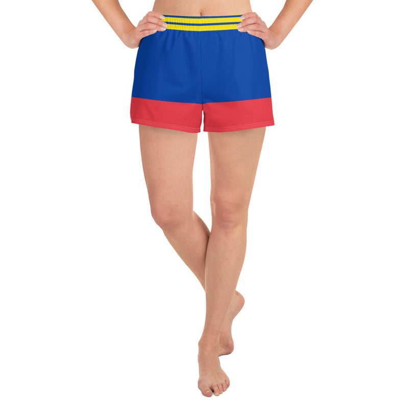 The designs for our Venezuela flag inspired sports bra and shorts sets come in amazing patterns and trendy designs which make for really cute volleyball outfits.
