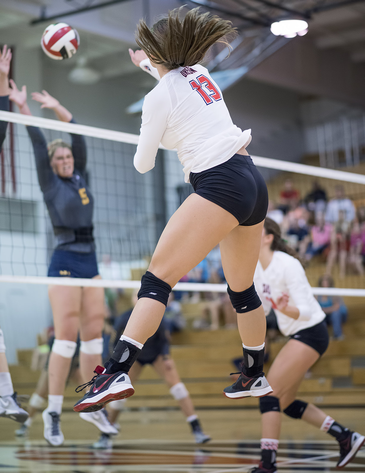 The outside hitter is the left side spiker at the net who is one of the team's offensive weapons who uses these attacking techniques in volleyball to score.