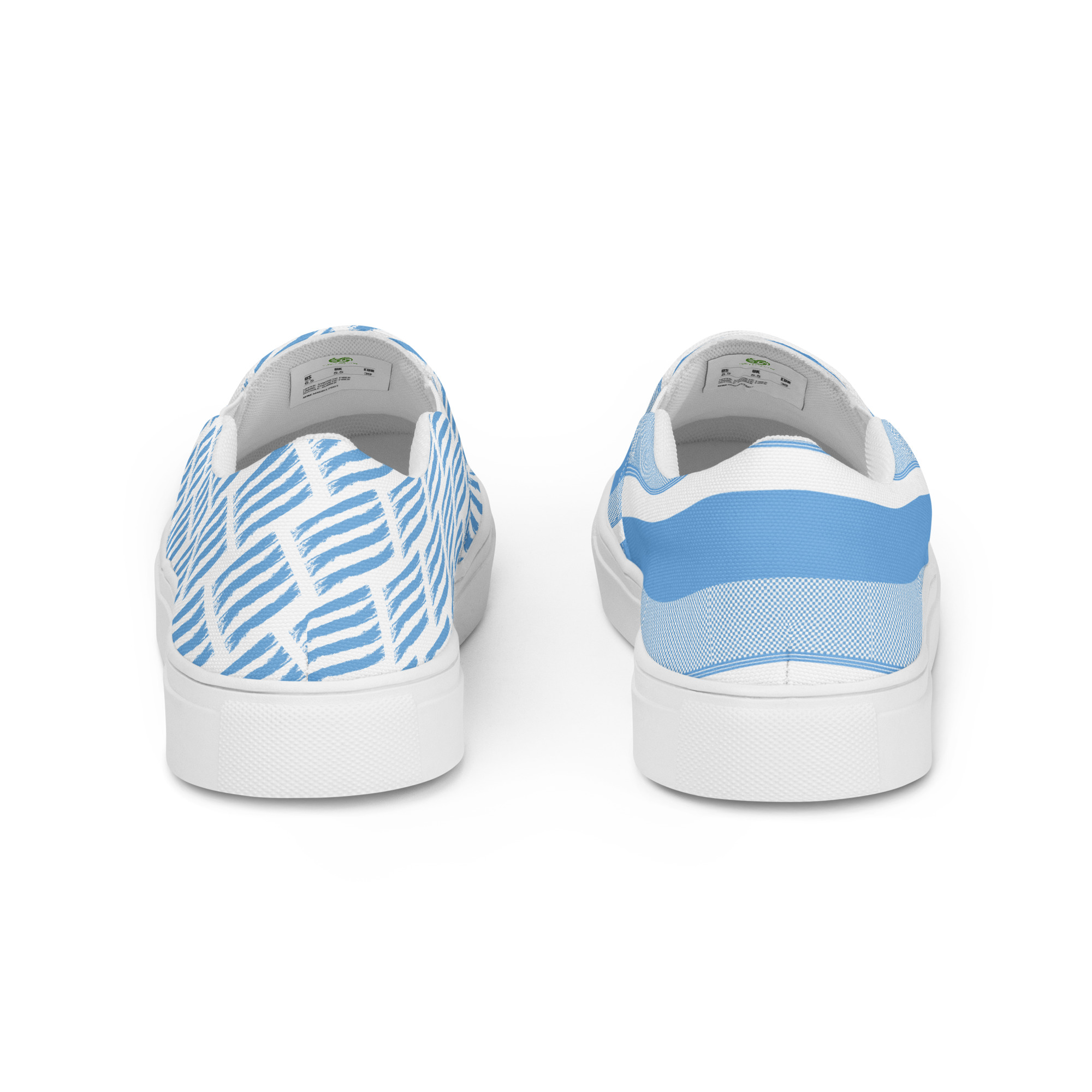 Introducing the "Argentinas" ...the light blue and white Women Slip on Canvas Shoes in the 2023 ACVKs shoe line.