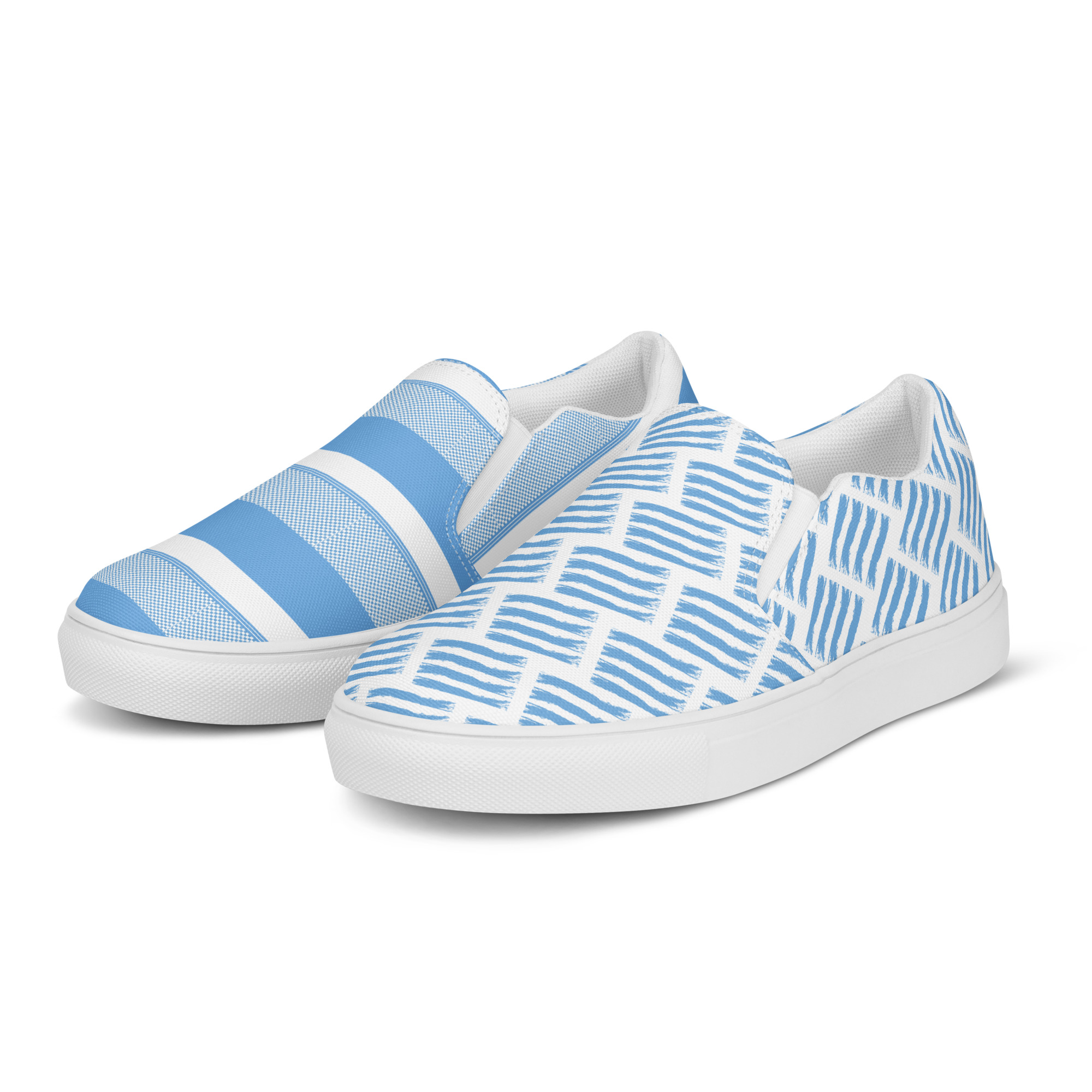 Introducing the "Argentinas" ...the light blue and white Women Slip on Canvas Shoes in the 2023-2024 ACVKs shoe line.