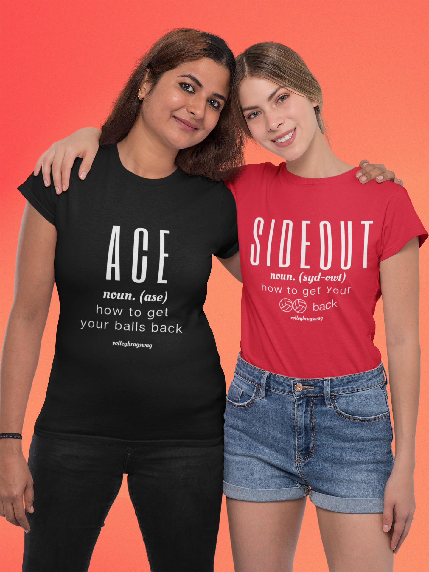 Volleyball Slang Terms: Sideout How to Get Your Balls Back volleyball shirt. April Chapple, Launches a Hilarious Volleyball T-shirt Line With Fun Tongue-in-Cheek Designs sure to make players and enthusiasts laugh.