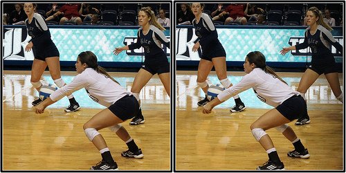 These 3 volleyball tips for digging a ball describe how to dig a ball without taking a step, taking one step and taking three steps away from your base in defense.