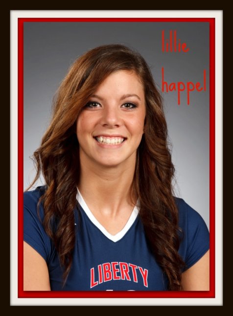 Liberty's Lillie Happel answered my volleyball hitter interview questions.