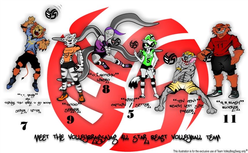 Volleybragswag All Beast Team - The Starting Six