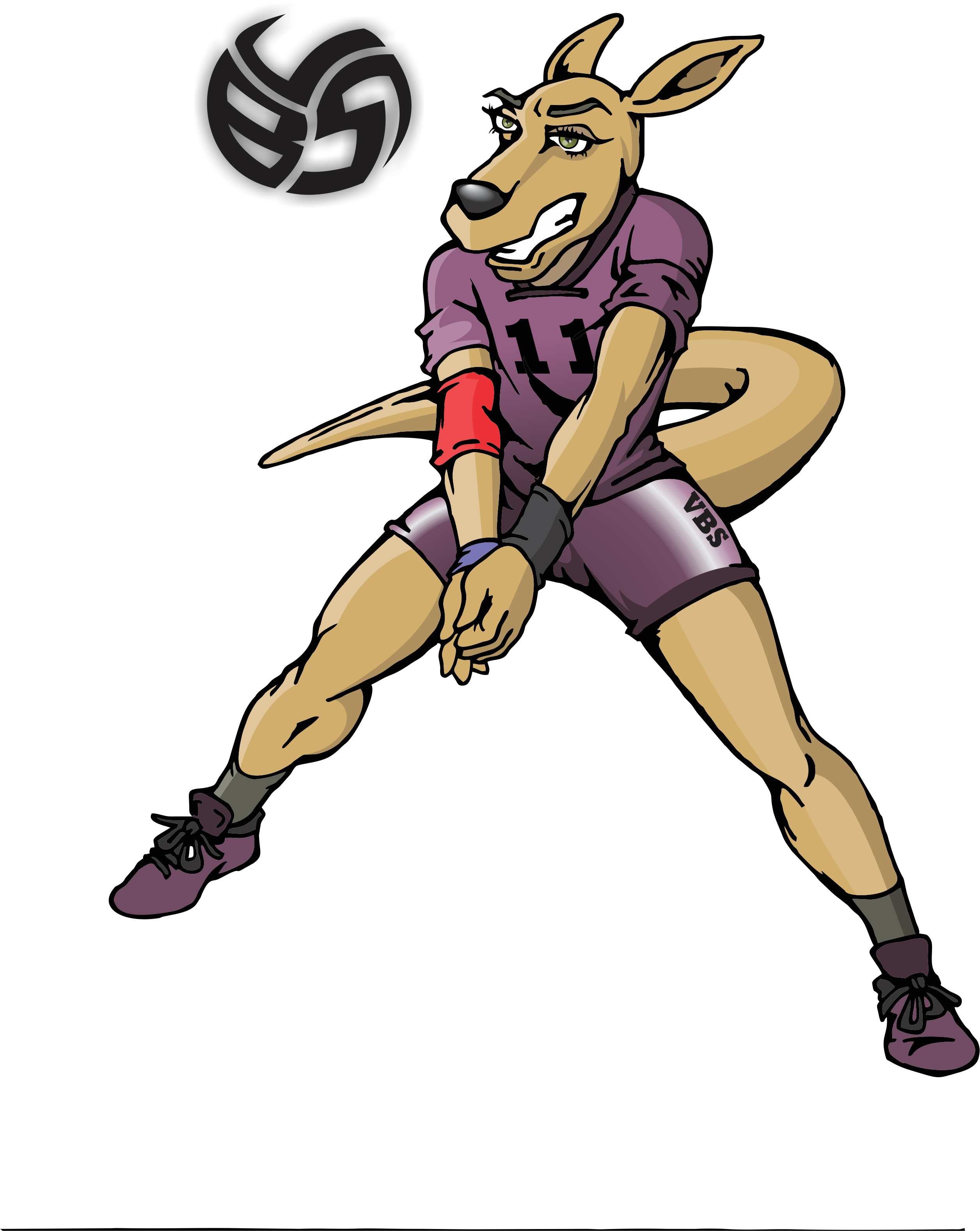 Volleybragswag Volleyball T Shirt Designs Feature Left Side Hitter Resee The Kangaroo, click to shop Resee in the Tokyo Olympics inspired France uniform.