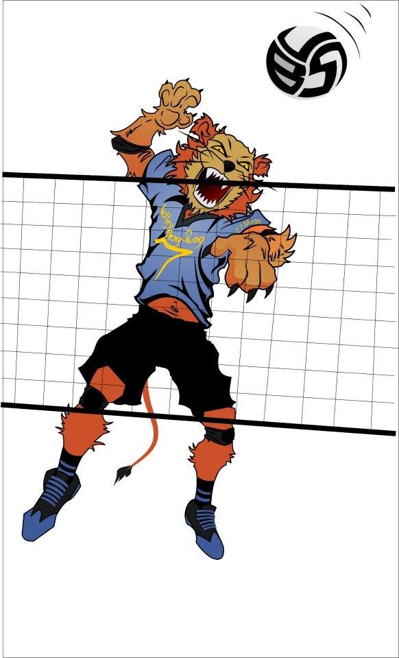 Volleyball T-Shirt Design By Volleybragswag Is Beast Inspired Attire created in 2013 by April Chapple. Meet T.T. Mugb the Volleybragswag Lion, the left side hitter.