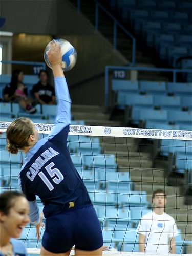 These volleyball terms describe the court zones where outside hitters are taught to aim their hard driven spike in volleyball to score points in a rally.  