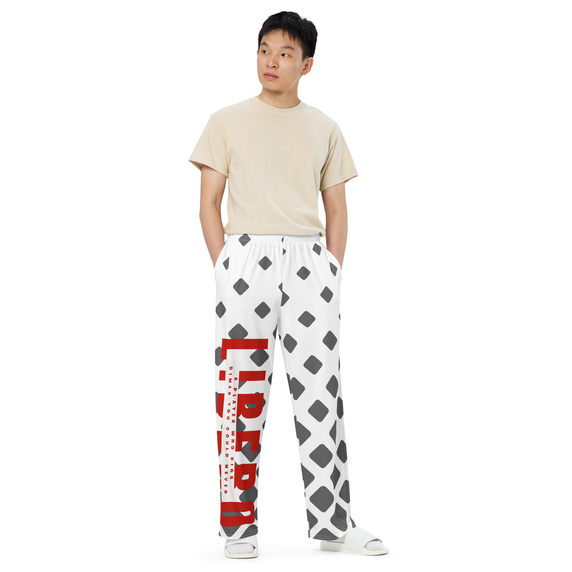 dk grey white and red girls cropped libero pj pants