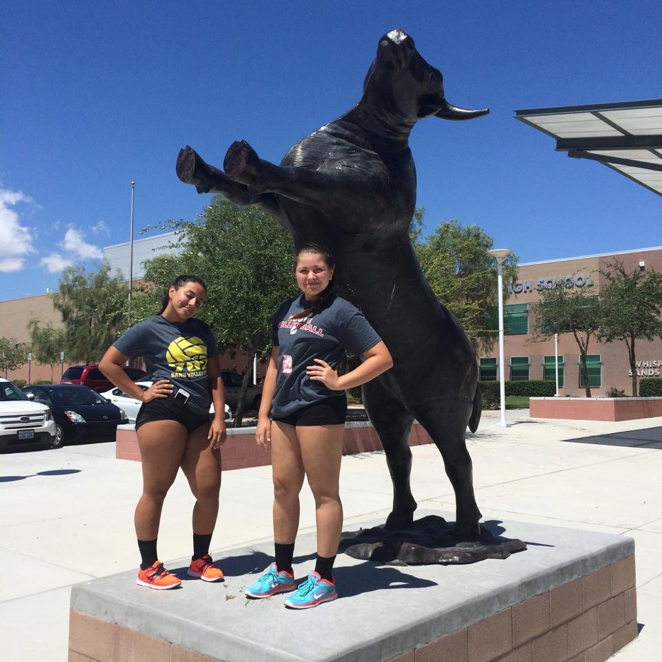 Regular Boot Camp volleyball class Alli and AJ incoming freshmen make varsity at Arbor View High School