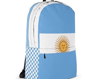 Really cute back to school backpacks inspired by the flag of Argentina Available on ETSY in my Volleybragswag shop. Get yours today!
