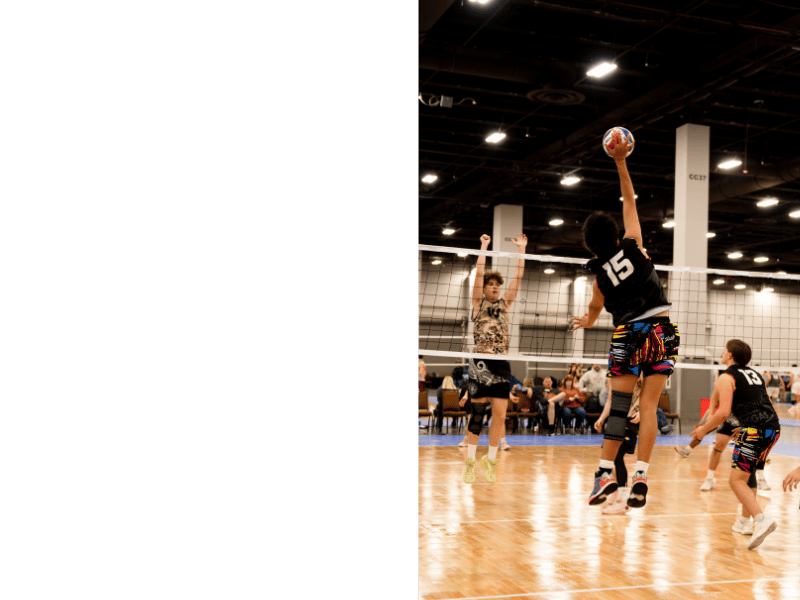 Backrow players can also execute a hard driven spike from behind the ten-foot line as long as they stay within the legal boundaries. This is commonly known as a backrow attack.