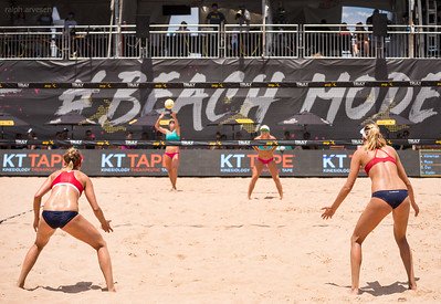 Use your beach volleyball serve like the topspin, float, jump float and sky ball to score points by serving the ball where there are open spaces on the court. (Ralph Aversen)