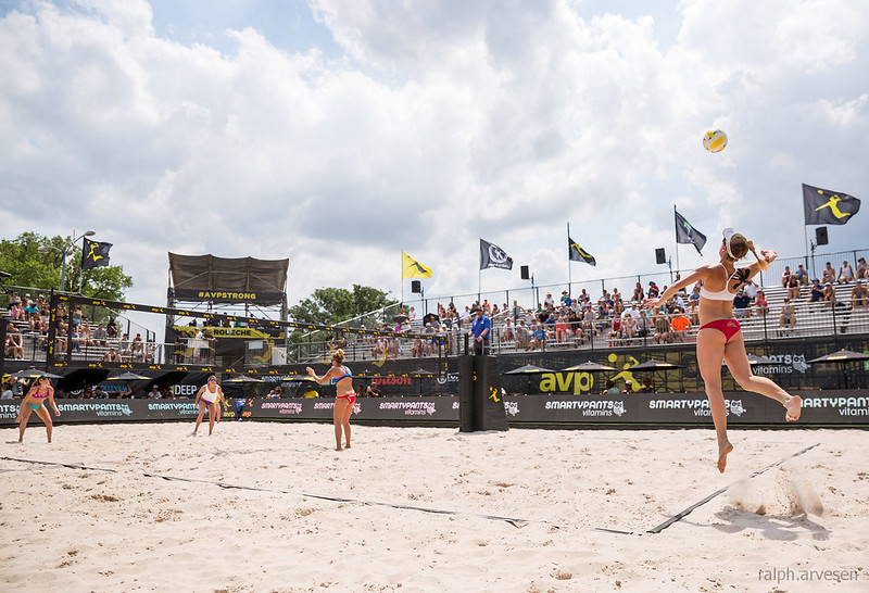 Beach Volleyball Serving Tips: Attack with your serve means to serve aggressively to certain court zones...to keep the opposing team off balance guessing what you'll do next. (R.Aversen)