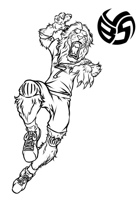 Volleybragswag Lion Coloring Pages