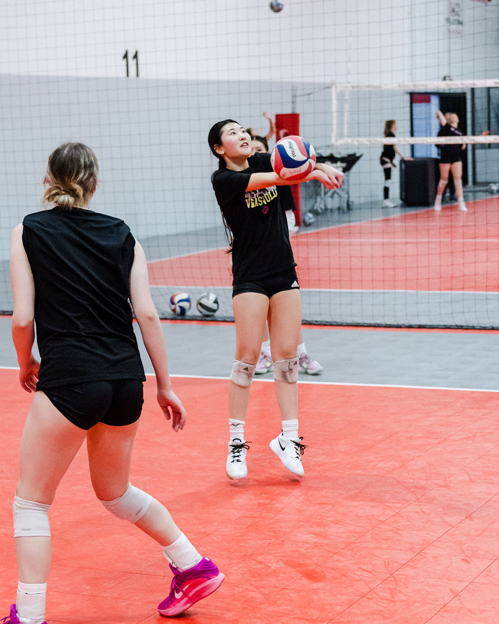 Volleyball Terms Slang and Jargon: Out of system-when a player makes a mistake on the first or second contact, usually the first pass, that then forces the setter to run down a ball or someone else that's not a setter has to scramble to make a difficult play