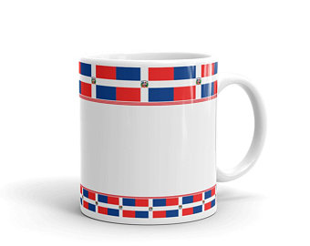 Country Flag Inspired
Volleyball Mugs Make Great Gift Ideas (Volleyall Mug Designs inspired by the Dominican Republic flag)