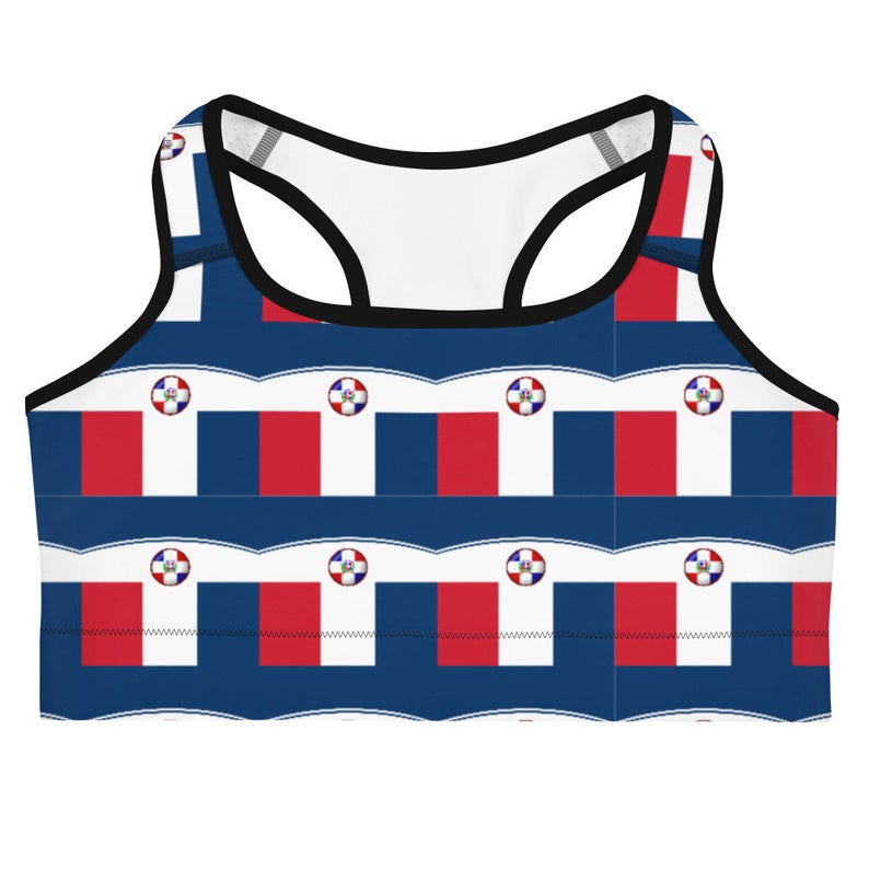 Now available are the Volleybragswag national flag of Dominican Republic inspired sports bra and shorts set combinations!