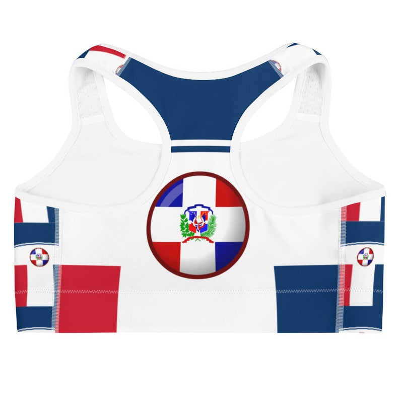 Now available are the Volleybragswag national flag of Dominican Republic inspired sports bra and shorts set combinations!