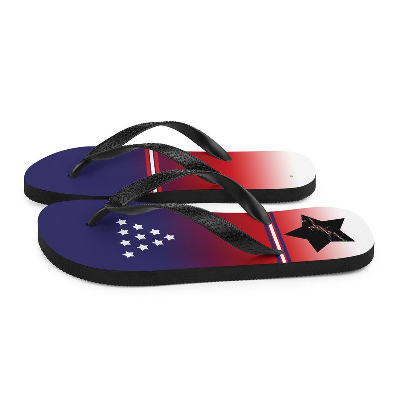 Flip Flop Shop: These funky fly Flag of the United States Inspired Flip Flops by Volleybragswag available now on my ETSY shop! You know your assignment!!!