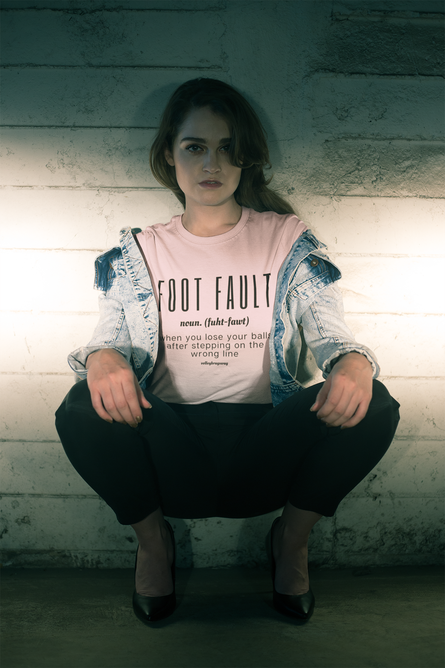 FOOT FAULT (noun) When You Lose Your Balls After Stepping On The Wrong Line volleyball shirt. April Chapple, Launches a Hilarious Volleyball T-shirt Line With Fun Tongue-in-Cheek Designs sure to make players and enthusiasts laugh.