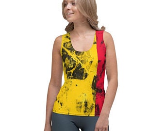 Tank tops - German flag inspired designs inspired by the Tokyp Olympics world flags of countries in the volleyball tournament.
