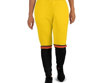 The Best Jogger Pants For Travel Are Colorful Womens Sweatpants with Pockets with designs inspired by the Tokyo Olympics World flags..(German flag inspired joggers)