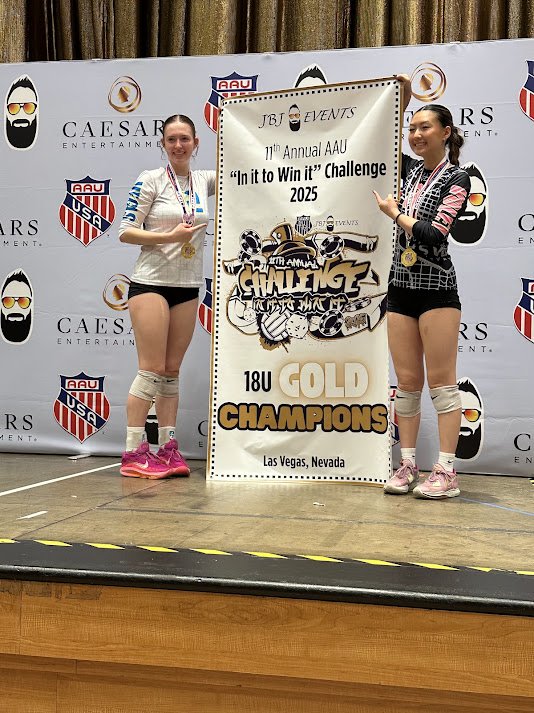 Making A-1 Vegas Volleyball history as the very first TOURNAMENT CHAMPIONS! In the In It To Win It Tournament,
May 2-4, 2025 Tournament,
A-1 Vegas Volleyball Club 
Gold Medalists, 18s Premier Division