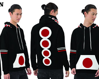 Hoodies - Create A Cute Beach Volleyball Outfit With Japan Flag Inspired Designs by Volleybragswag