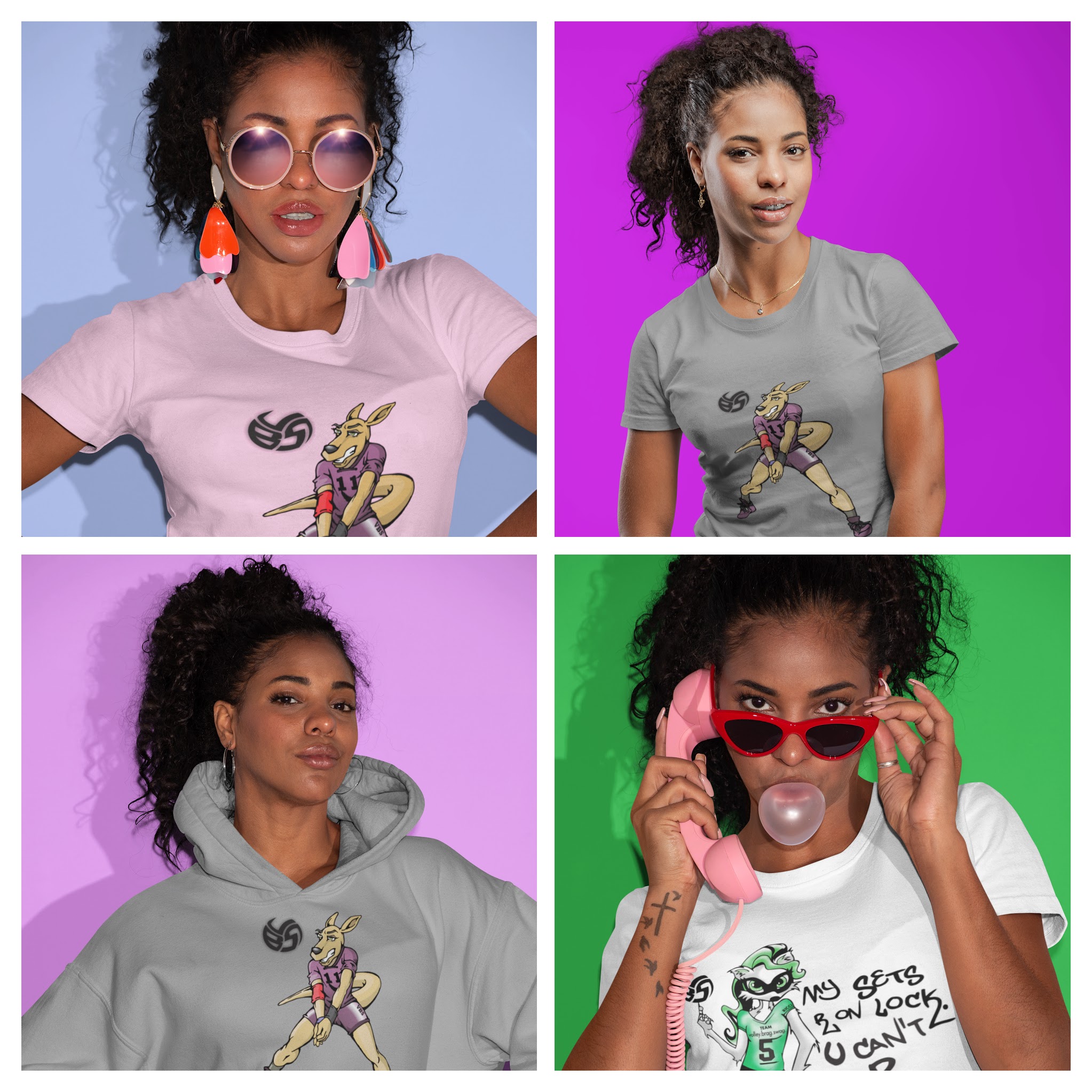 A big jumper, Resee is known for her vertical jump which often helps her put her hands on the ball before the opposing block does. Click to Shop my Kangaroo T Shirt Designs Featuring Hitter Resee The Roo on Spring. These make great additions to your back to school or volleyball practice outfits.