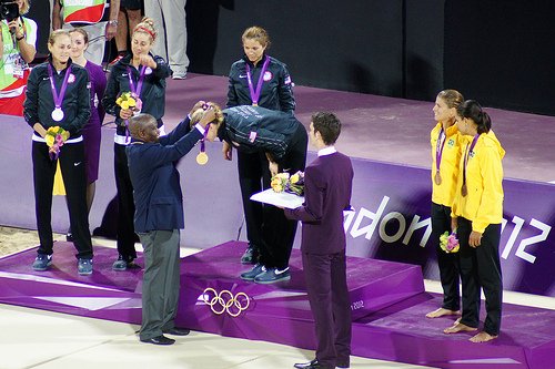 A Short Brief History of Volleyball in the US From The 50s to 2000s presents a 
timeline of events marking the history of volleyball playing American female athletes in the Olympics. 

(photo of Kerri Walsh and Misty May at the Olympics)