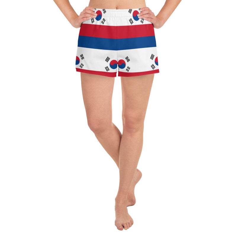 Now available are the Volleybragswag national flag of Korea inspired sports bra and shorts set combinations!