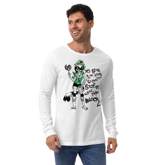 For the leaders out there check this long sleeve shirt for volleyball players dedicated to

the setters

who are the playmakers,
the quarterbacks on the team 
who need to add an animal lover t shirt to their volleyball outfit collection with Ricci the Raccoon.