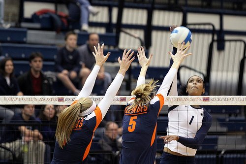 Learn four volleyball block rules, regulations and violations that you can and cannot do when you are front row performing defensive skills at the net.