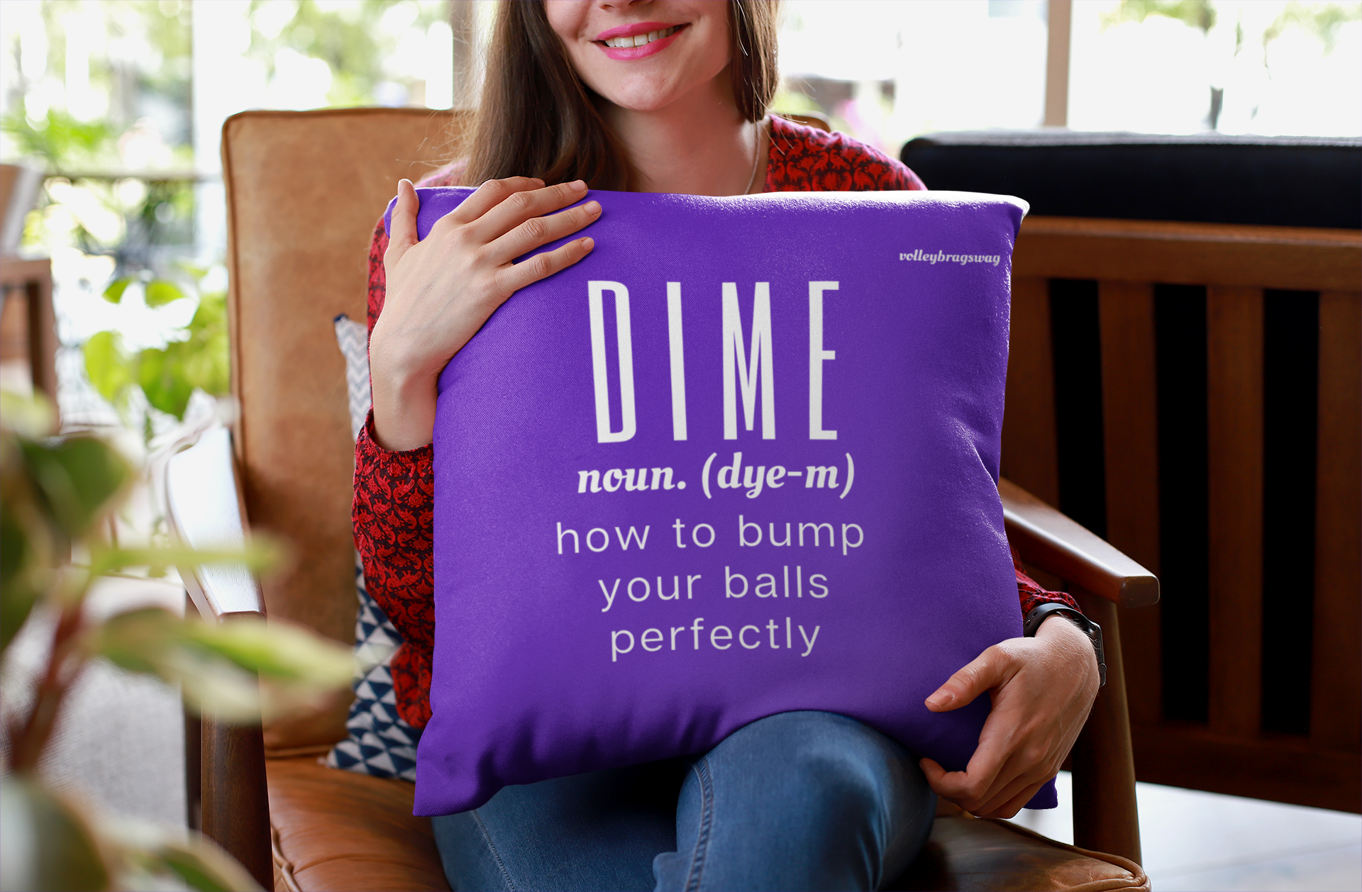 pillow dime purple