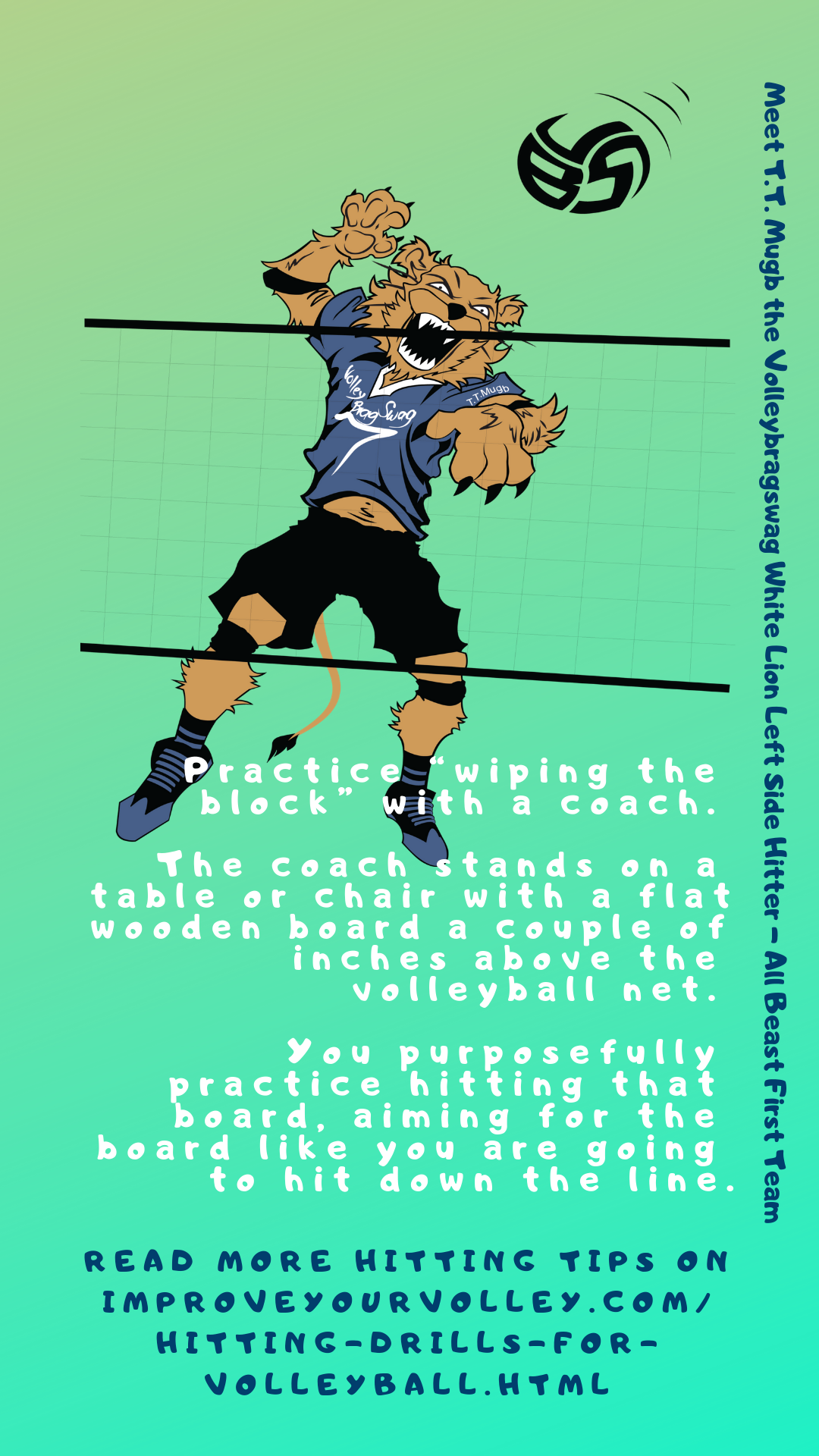 Volleyball Spike Tips: Practice “wiping the block” with a coach.