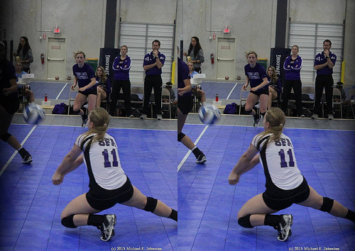 Your Volleyball Platform: Your arms, outstretched in front of you and held together keeping elbows straight, contact the bottom third of the ball so its deflected in the air
