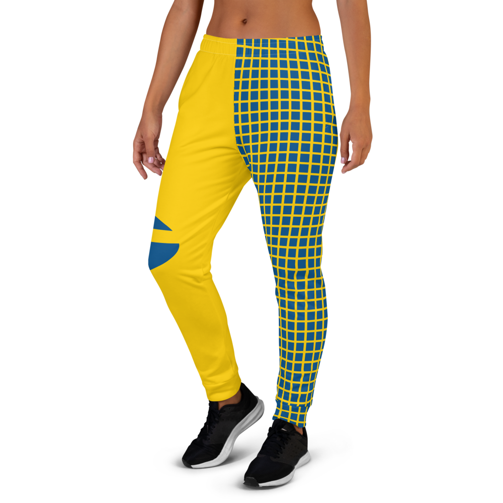 Yellow jogger pants inspired by the national flag of Sweden by Volleybragswag