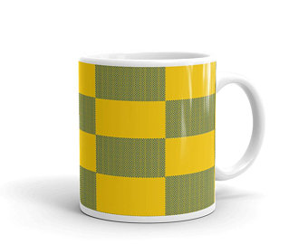 Yellow and blue volleyball mugs inspired by the national flag of Sweden available Spring 2021.