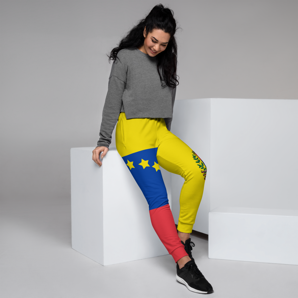 Yellow jogger pants inspired by the national flag of Venezuela by Volleybragswag