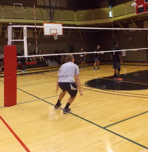 Volleyball lines at Stupak Community Center